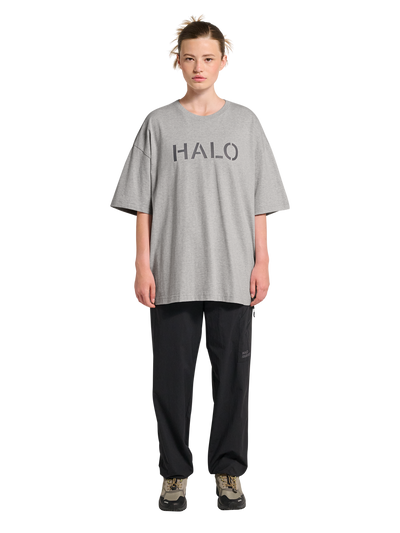 HALO - T-shirt - Light Grey Melange - Boxy
