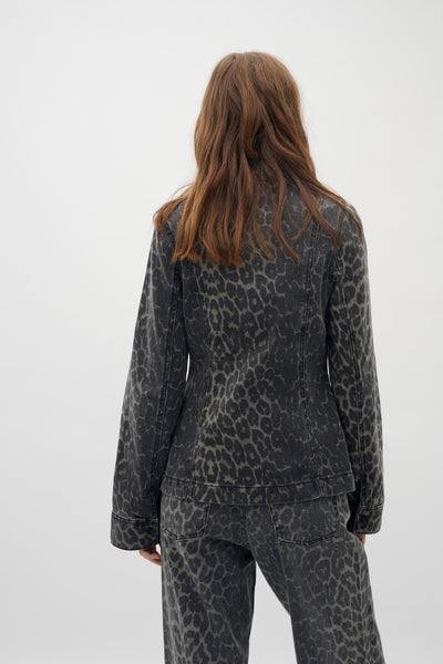 Leopard Denim Shirt - Firola - Global Funk