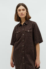 Global Funk - Denim kjole - Brown Zebra - Mira-G