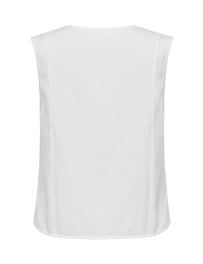 Global Funk - Top - Broderi anglaise White - Ciana Scallop
