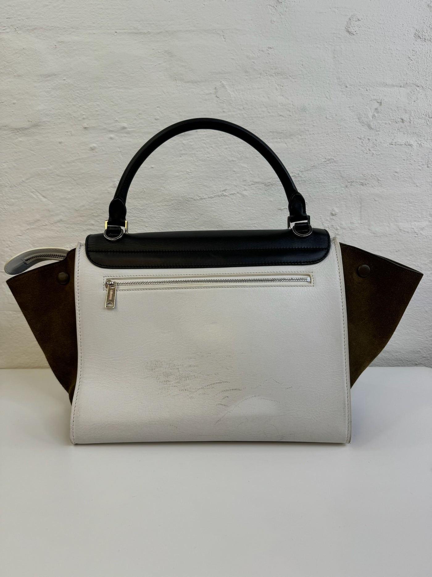 Celine - Trapeze shoulder bag - Black/white - Secondhand