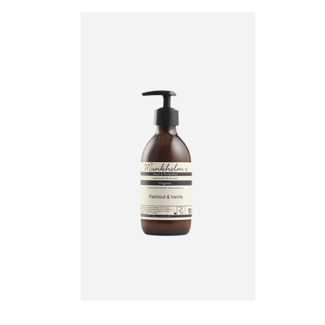 Organic hand and body lotion - Patchouli &amp; Vanilla - 250 ml - Munkholm sss