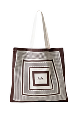 LALA BERLIN - Tote bag - Brown Stripe - Maja Canvas sss