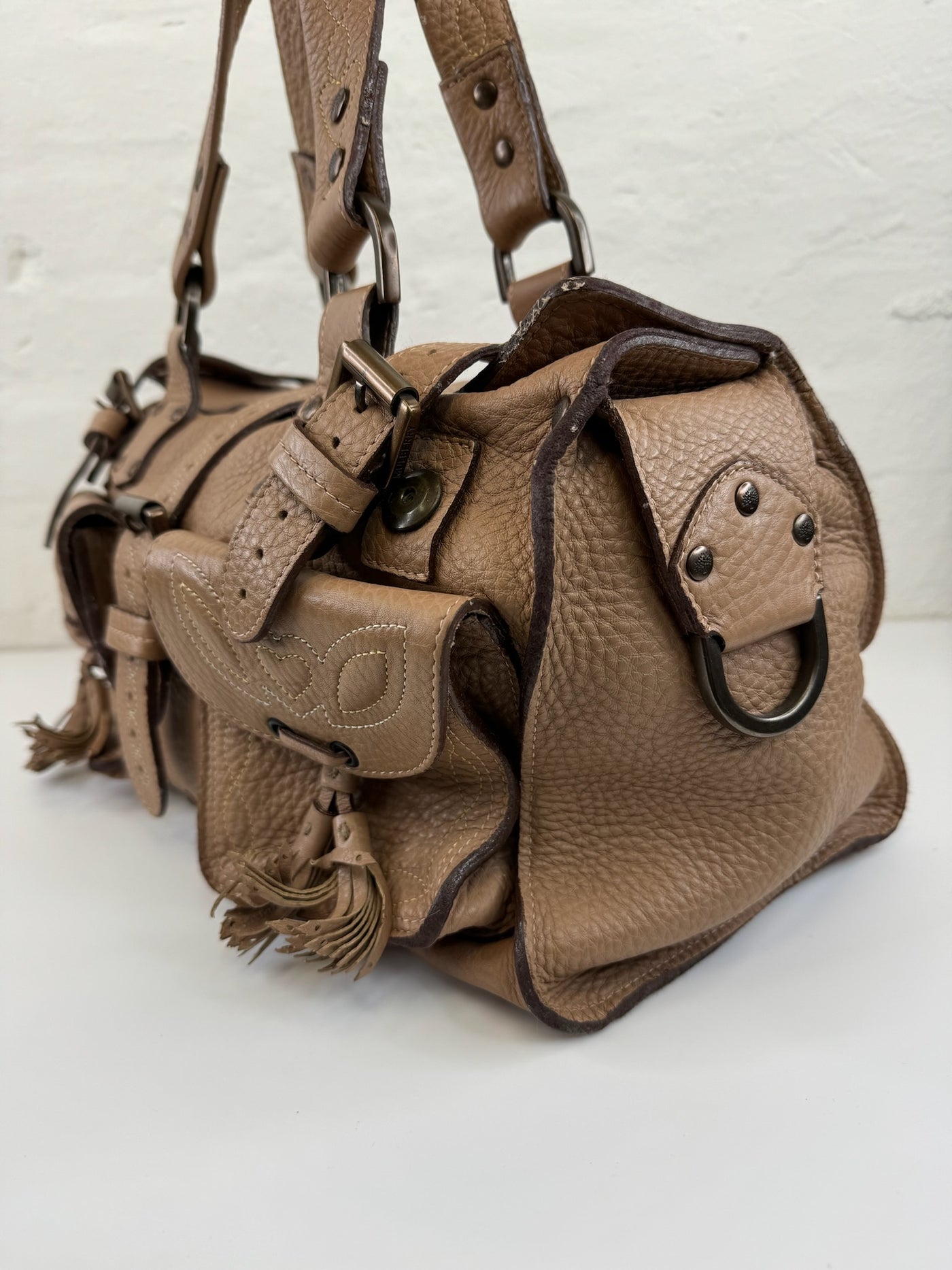 Mulberry - Roxanne lædertaske - Khaki  - Secondhand