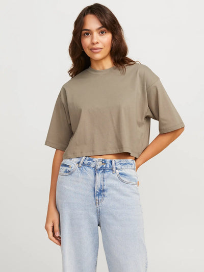 JJXX - T-shirt - Cropped Latte/brindle - Andrea