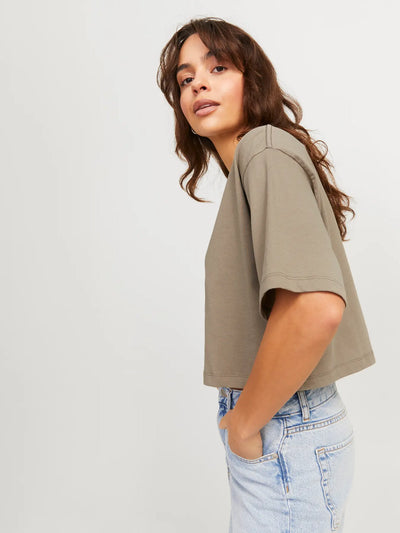 JJXX - T-shirt - Cropped Latte/brindle - Andrea