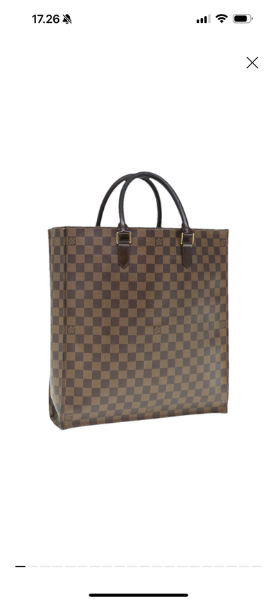 Louis Vuitton - Damier sac plat shopper bag with red front - Secondhand