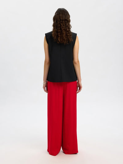 Selected Femme - Pants - Red - Leonore