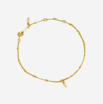 Andcopenhagen - Bracelet - 18 carat gold plated 925 sterling silver - Simple Pearl