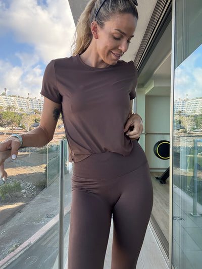 Sassy Copenhagen - Bobo Show push up leggings - Brown - Fitness shape wear