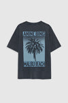 Anine Bing - T-shirt - Washed Black - Cade Tee Palm