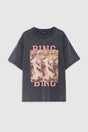 Anine Bing - T-shirt - Washed Black - Cade tee Tiger Bing