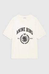 Anine Bing - T-shirt - Washed Cream - Jaylin Collegiate