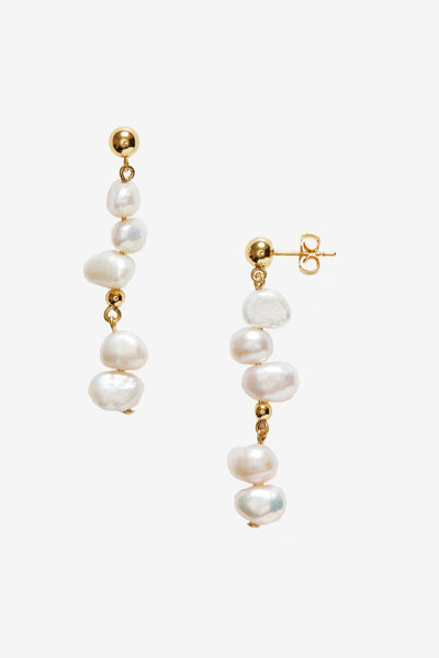 Anni Lu - Øreringe - Gold - Pearly Drop - Stilkompagniet.dk