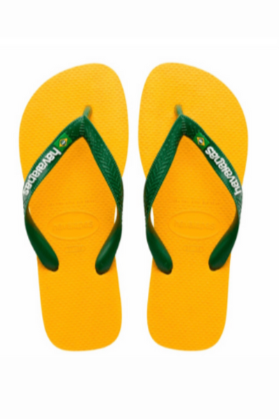 HAVAIANAS - Brasil Logo pop yellow  - Klipklapper sss