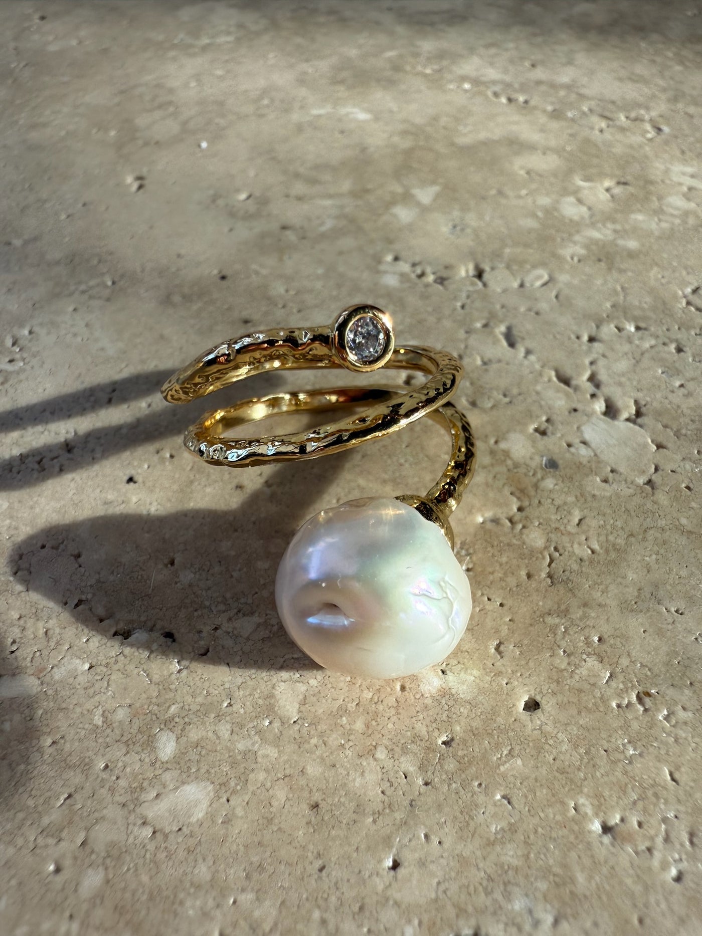 Andcopenhagen - Ring - 18 karat guldbelagt stainless steel - Rosilla