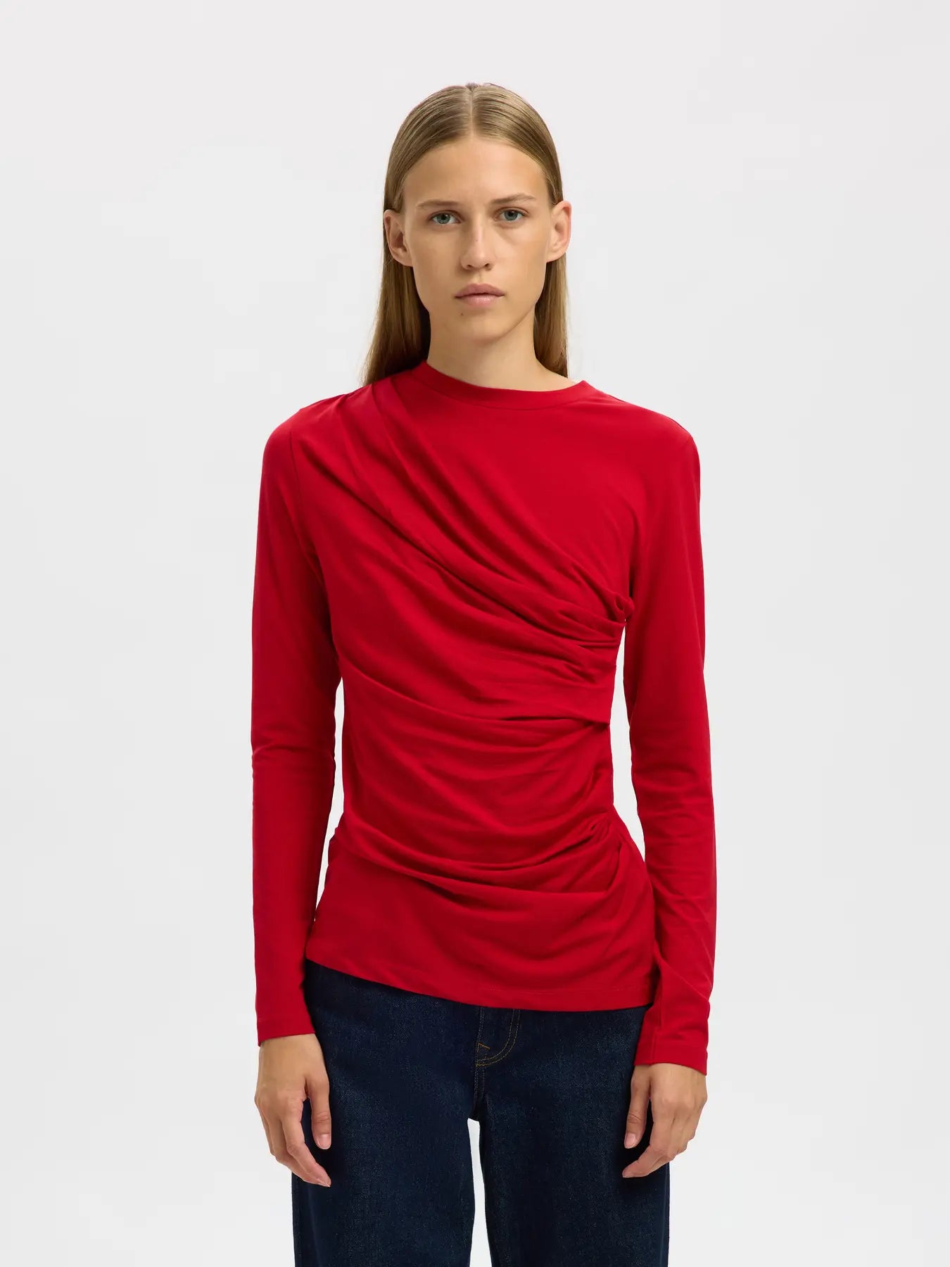 Selected Femme - Bluse - Ilina - Rød