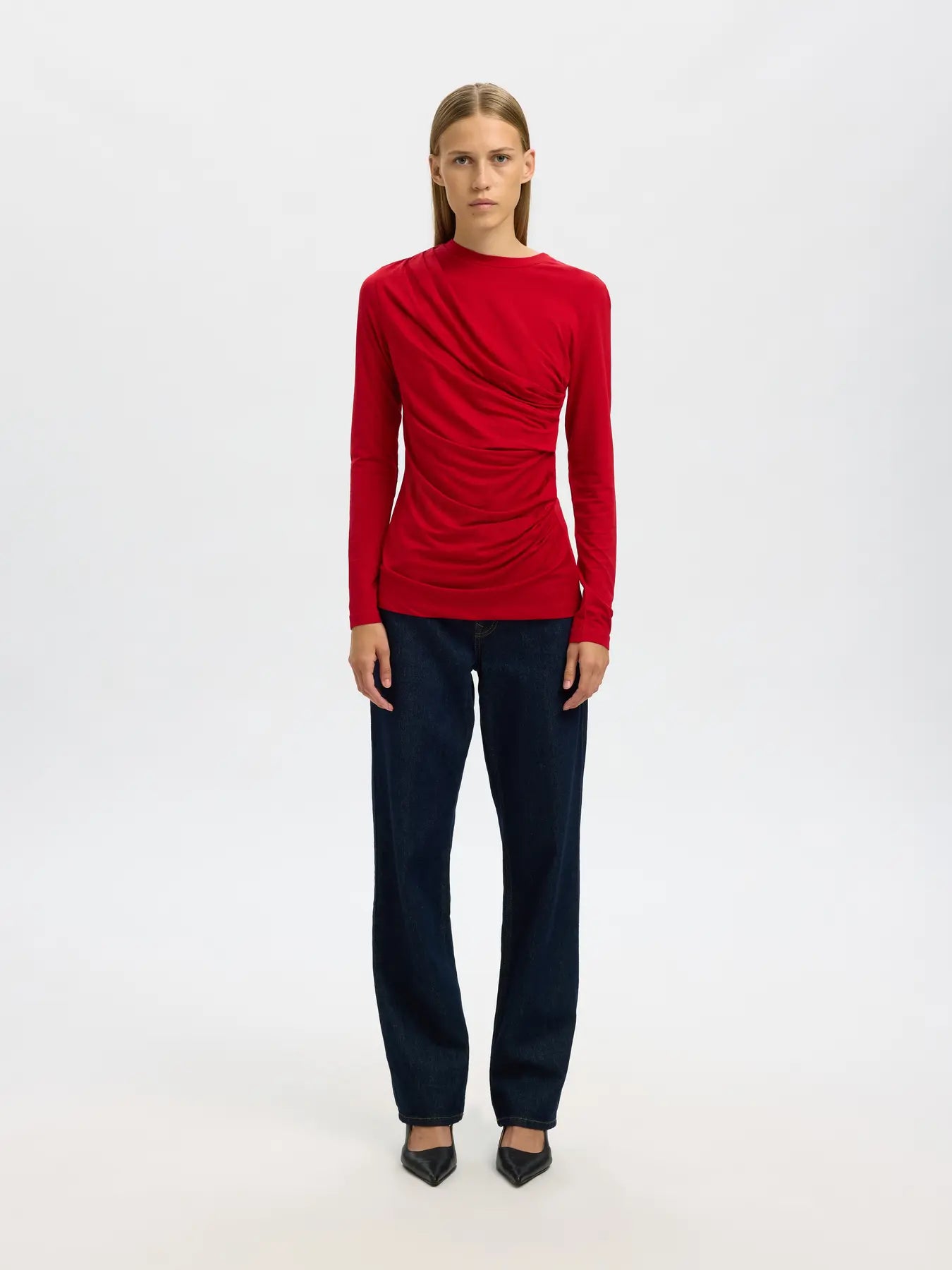 Selected Femme - Bluse - Ilina - Rød