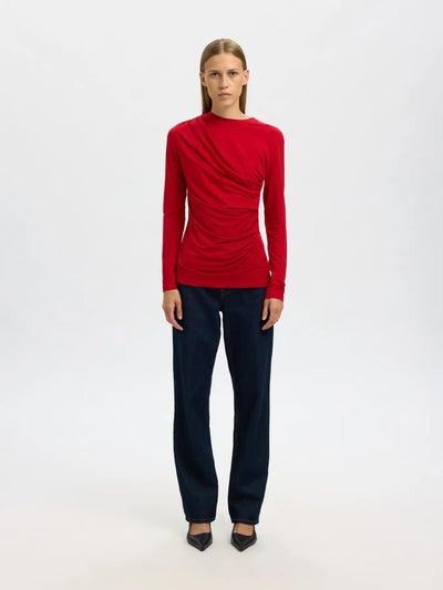Selected Femme - Bluse - Ilina - Rød