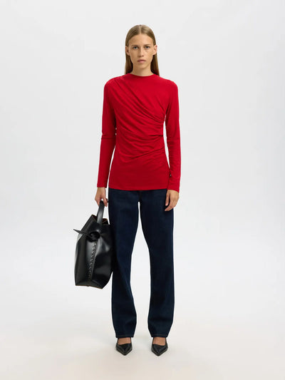 Selected Femme - Bluse - Ilina - Rød