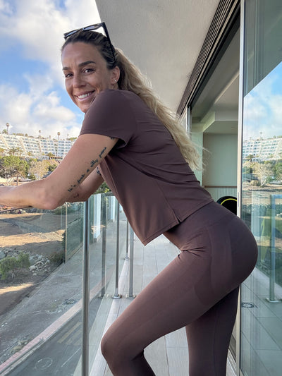 Sassy Copenhagen - Bobo Show push up leggings - Brown - Fitness shape wear