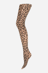 Sneaky Fox - Nylonstrømpebukser - Nude - Leopard