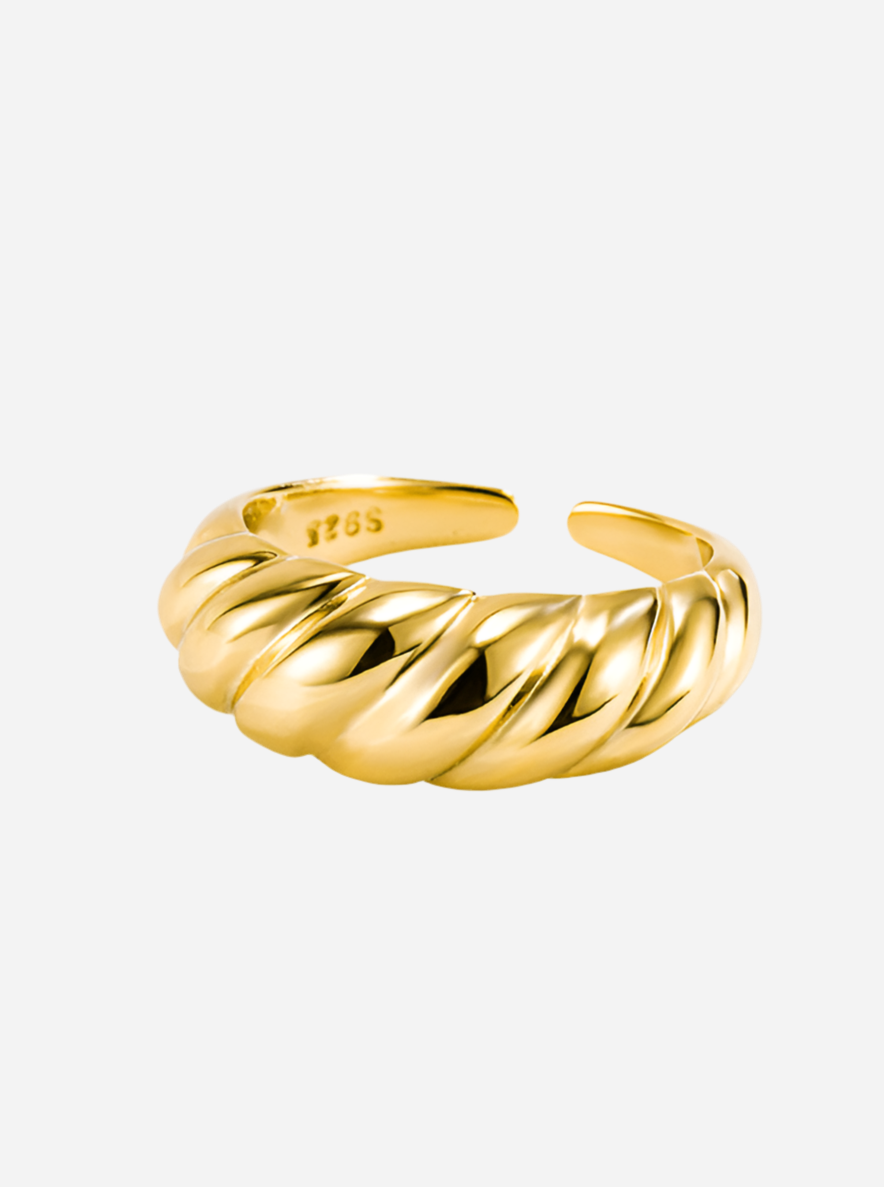 Andcopenhagen - Ring - 18 carat gold plated 925 sterling silver - Curly