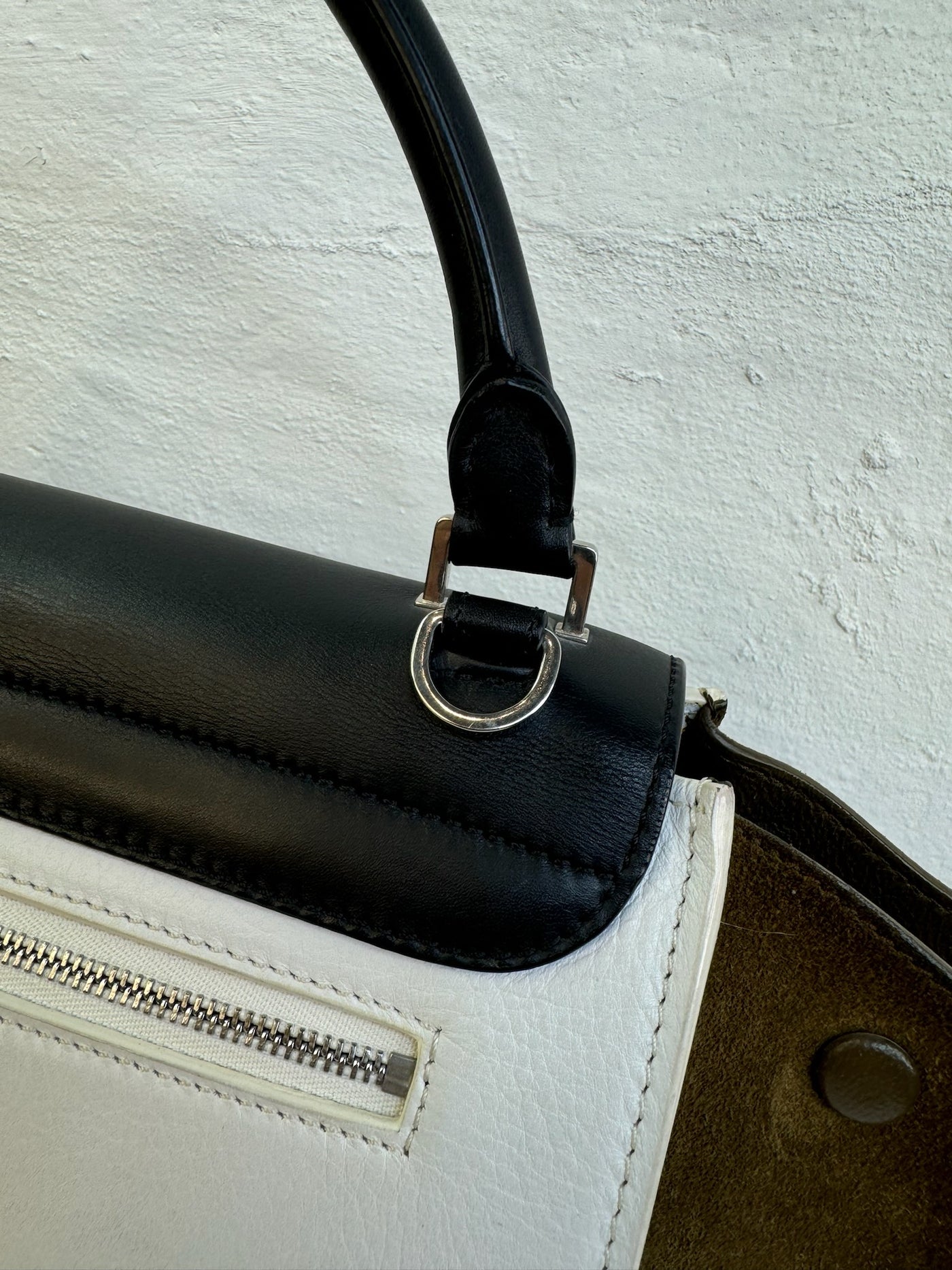 Celine - Trapeze shoulder bag - Black/white - Secondhand