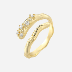 Andcopenhagen - Ring - 18 carat gold plated 925 sterling silver - Shiny Twist