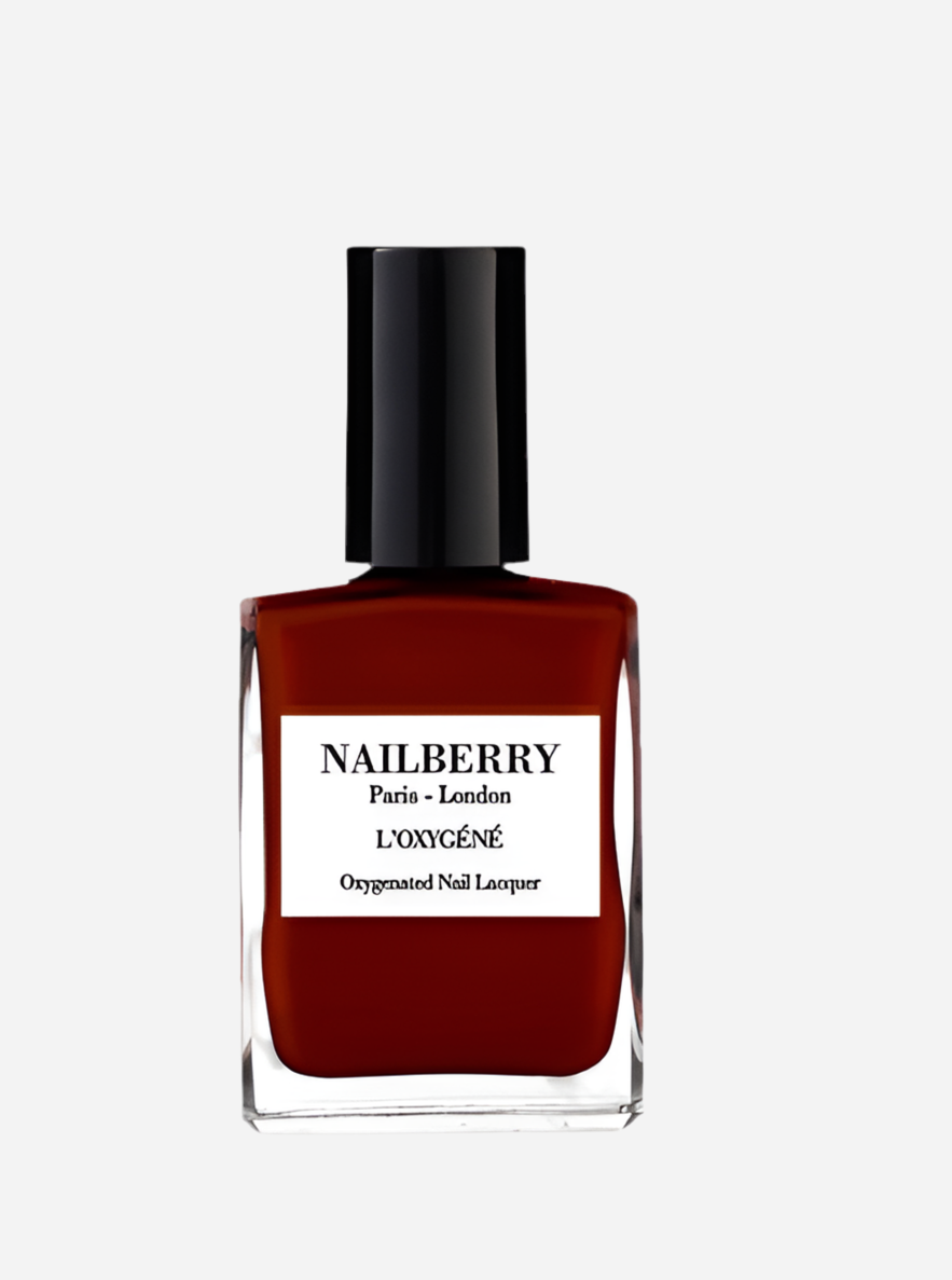 Mørk rød neglelak - Grateful - Nailberry sss