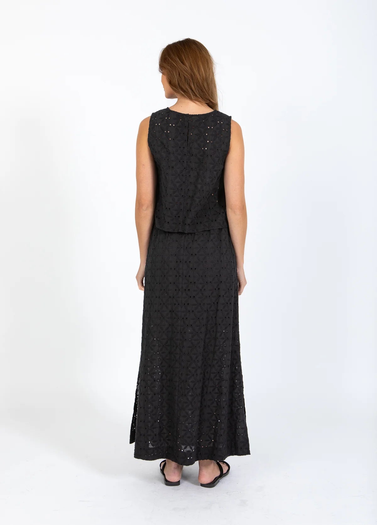 CC Heart - Top - Sort broderi anglaise - Allie