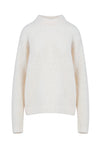 Enkel off-white striktrøje med lange ærmer og en afslappet pasform.