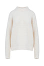Enkel off-white striktrøje med lange ærmer og en afslappet pasform.