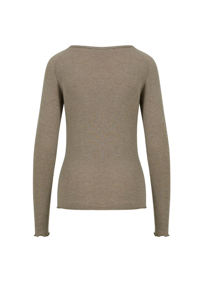 CC HEART - Wool blouse - Hazel Melange - Lana
