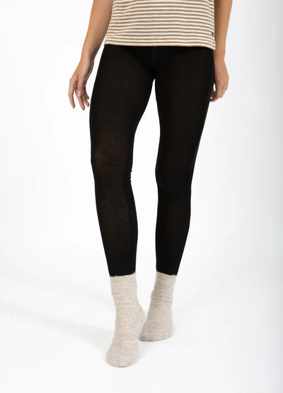 CC HEART - Leggings - Wool - Black - Lana