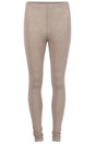 Leggings med elastisk talje, tætsiddende pasform, i farven hasselnød melange.