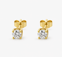 Andcopenhagen Jewelry - Øreringe studs - 18 karat guldbelagt 925 sterlingsølv - Lille pop zirkon