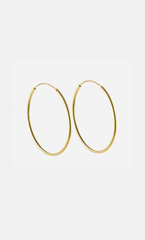 Andcopenhagen - Earrings hoops - 18 carat gold plated 925 sterling silver - Large Dia classic