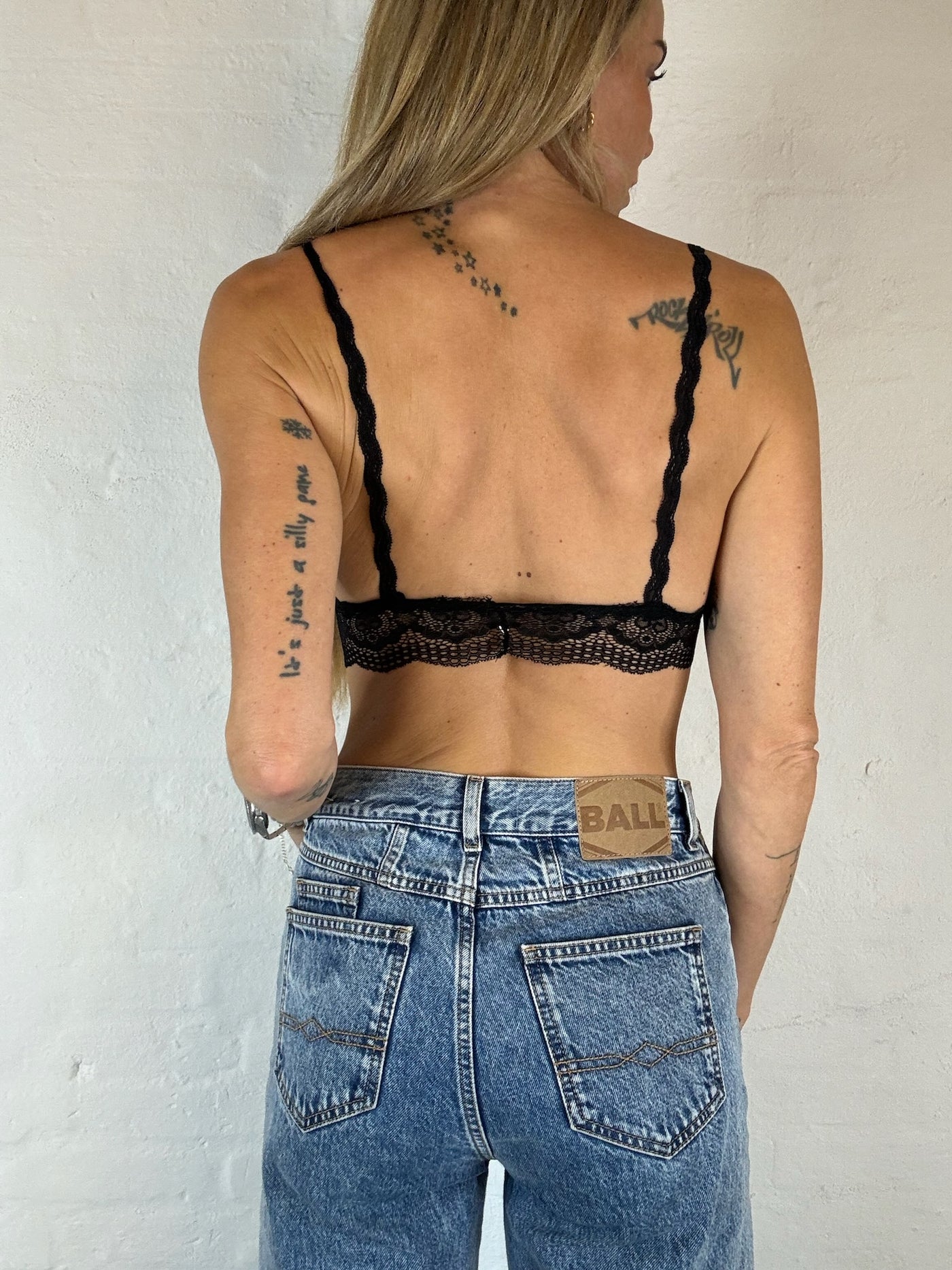 Blonde bh / bralette - Sort - Filippa - Sassy Copenhagen