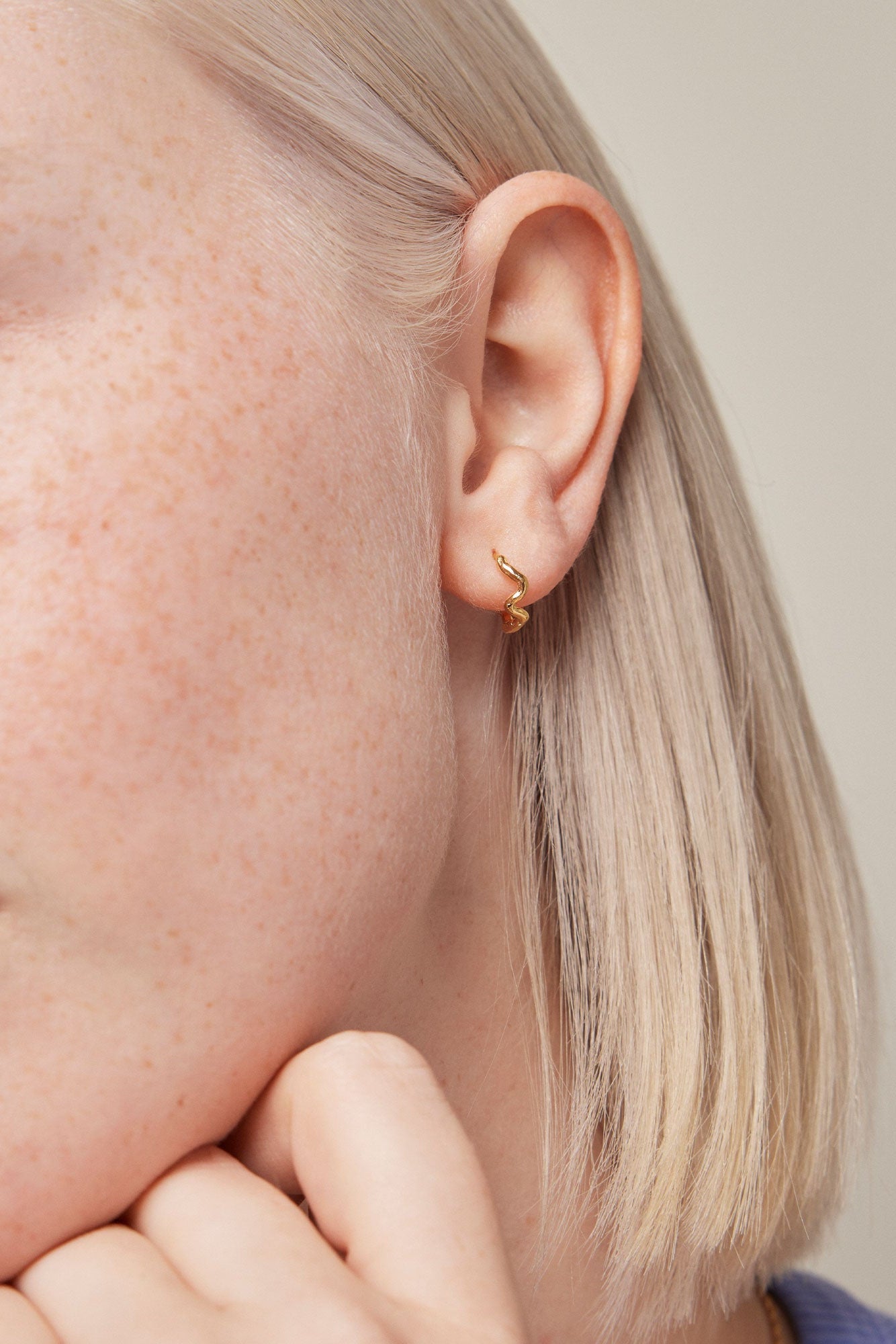 Enamel - Øreringe Hoops - Guld - Holly Small