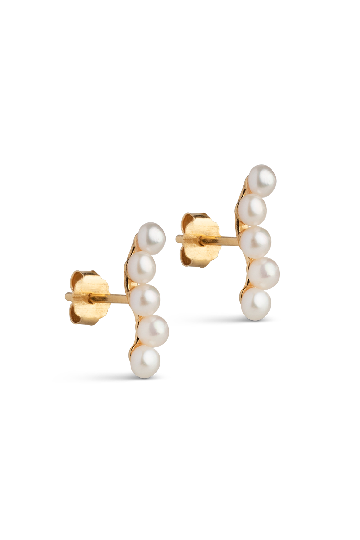 Enamel - Øreringe Stud - Perler/Guld - Evie