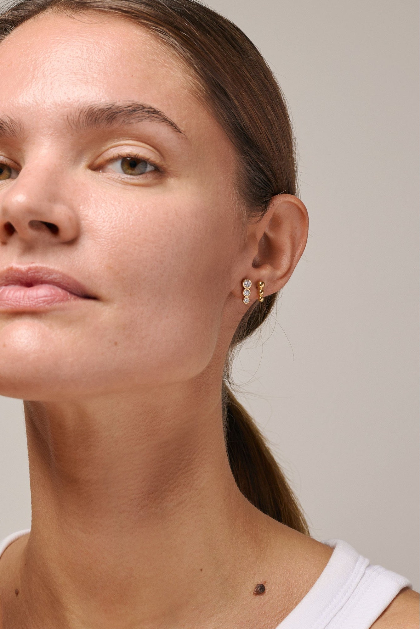 Enamel - Øreringe Stud - Trinity CZ