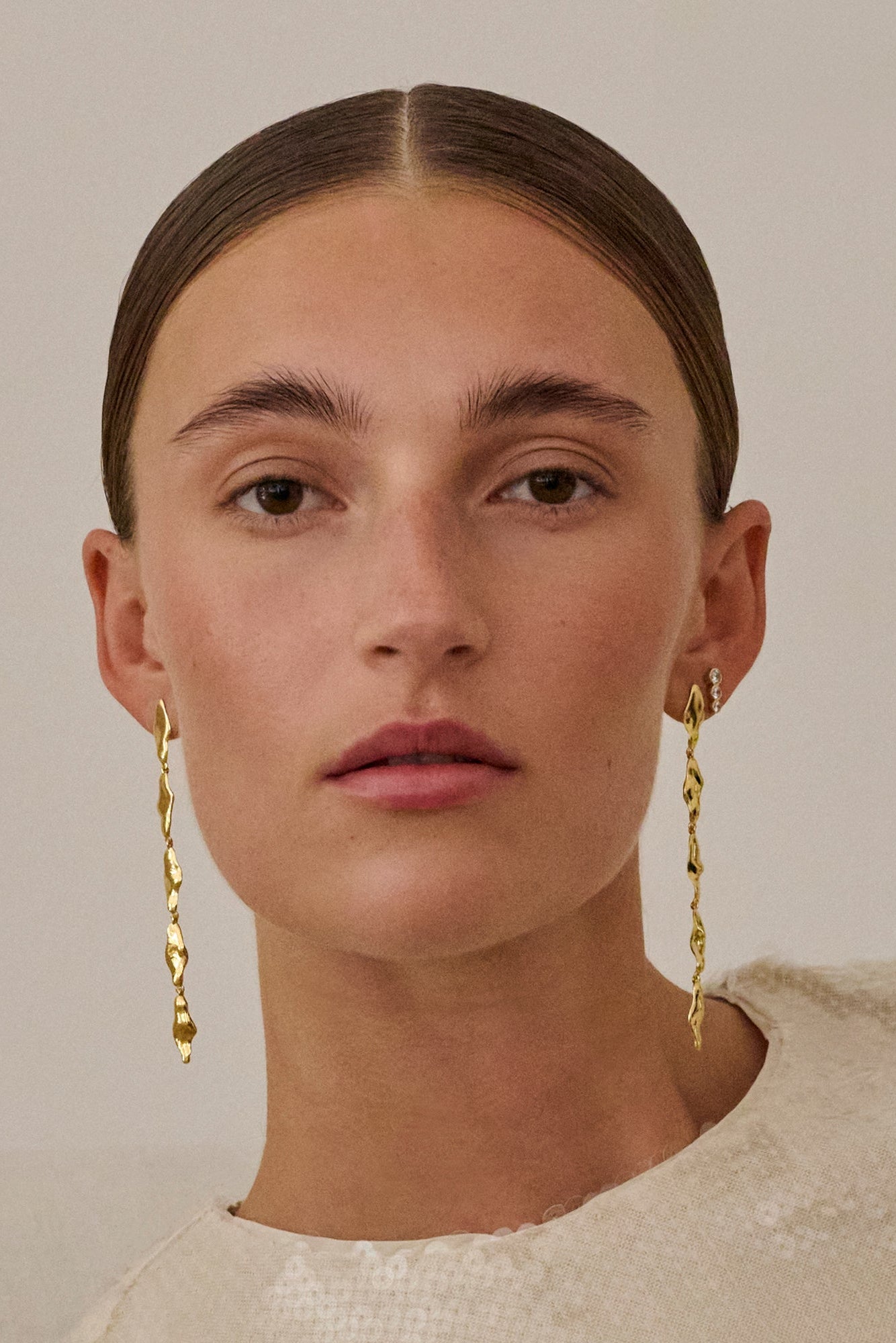 Enamel - øreringe - Gold - India