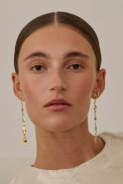 Enamel - øreringe - Gold - India