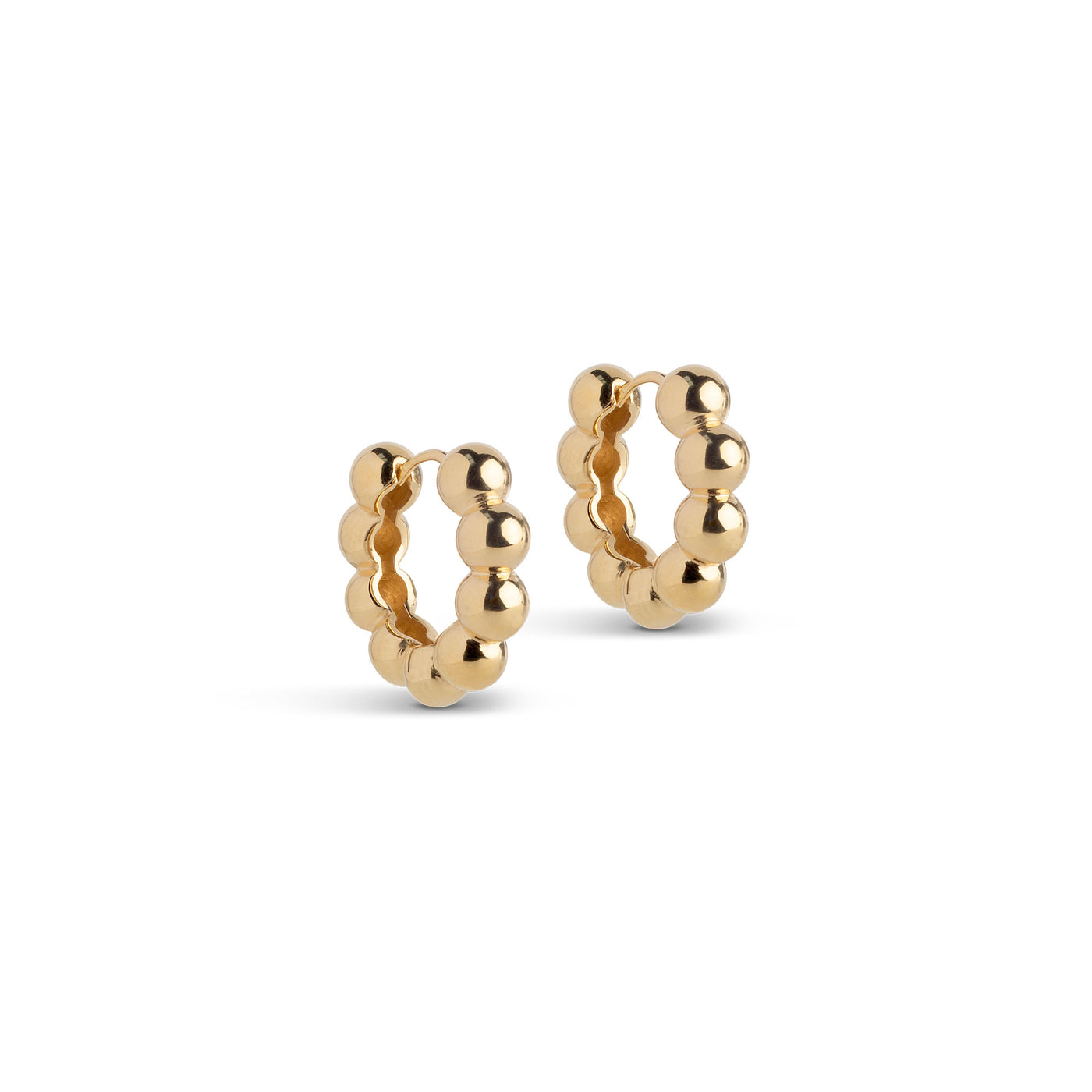 Enamal - Hoops - Gold - Ball Chunky