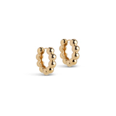 Enamal - Hoops - Gold - Ball Chunky