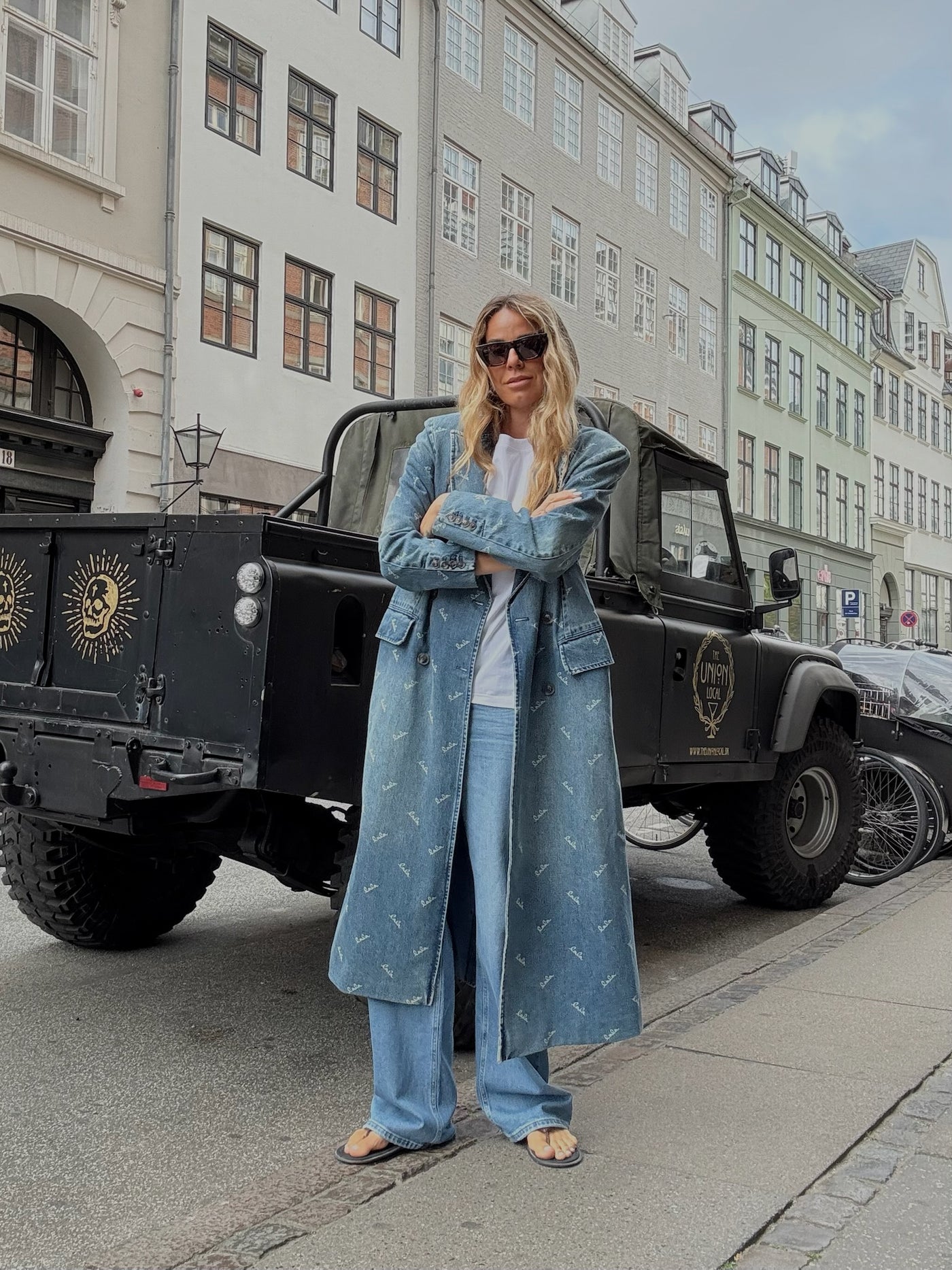Lala Berlin - Jacket - Denim trench coat - Logo Carla