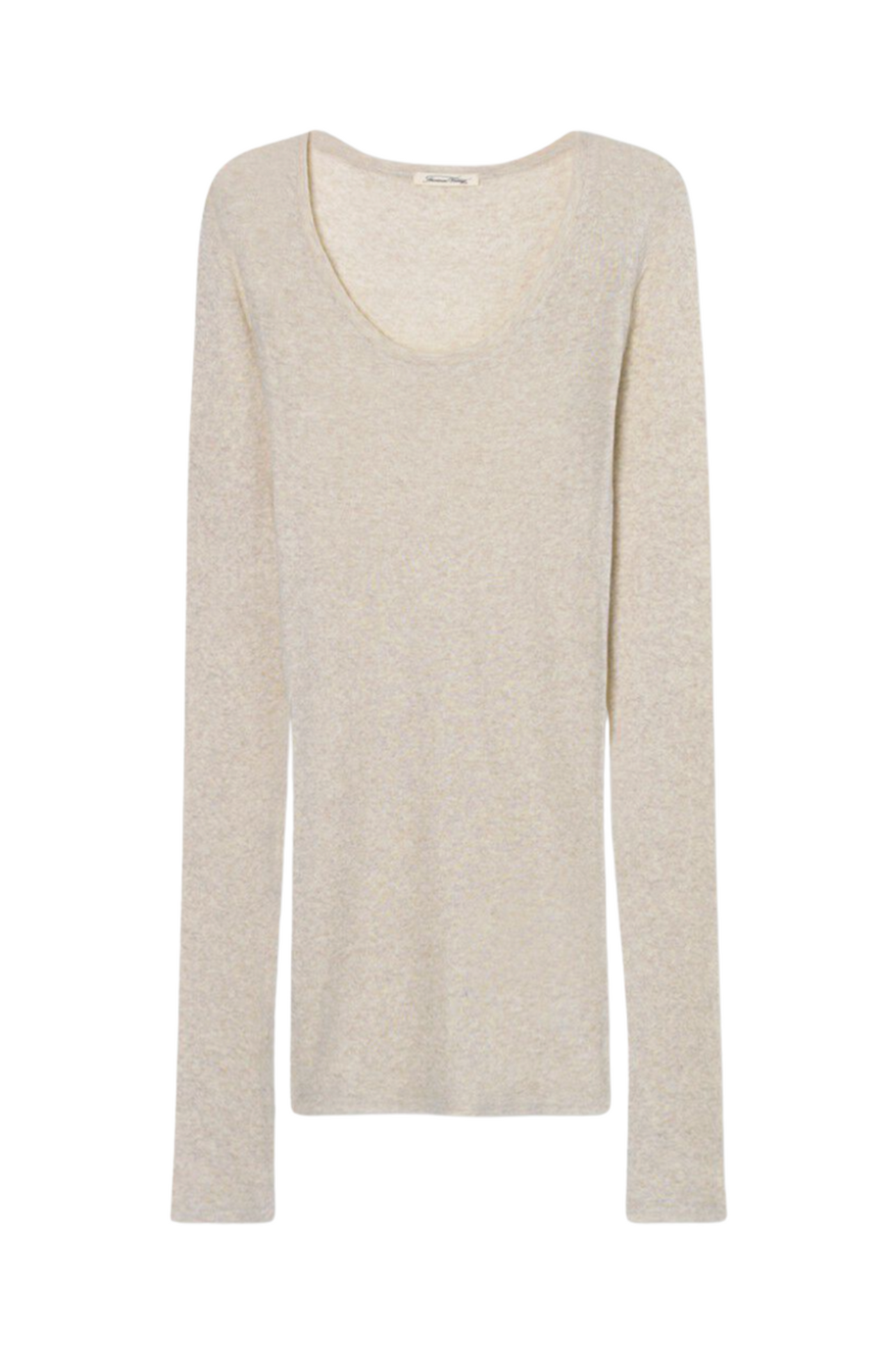 American Vintage - Langærmet t-shirt - Cream Melange - Massachuetts