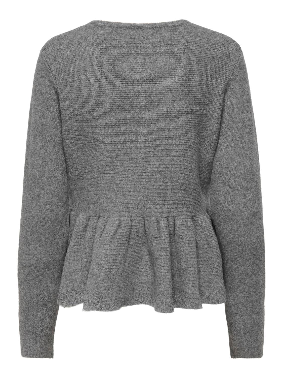 Only - Cardigan - Grå - Piruet Ls Peplum