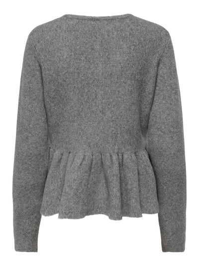 Only - Cardigan - Grå - Piruet Ls Peplum